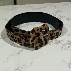 Leopard Print Wide Waist Belt - up to size 39